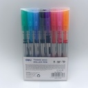 قەلەم سۆفتی ڕەنگاو ڕەنگ Soft Pen Deli Q300-8C